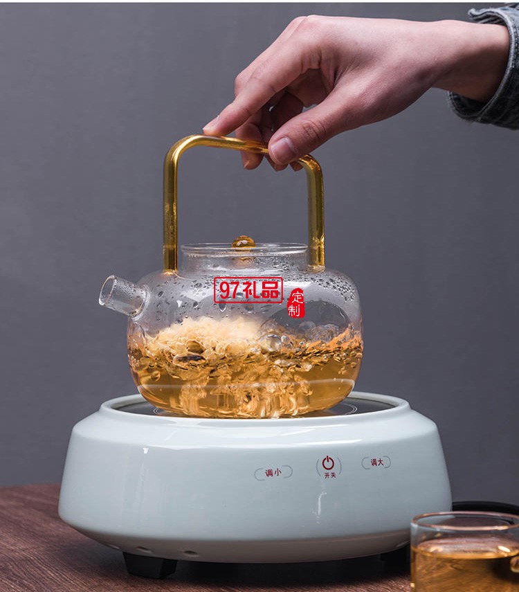 電陶爐煮茶器玻璃煮茶壺套裝蒸汽蒸茶器全自動家用養生燒水煮茶爐