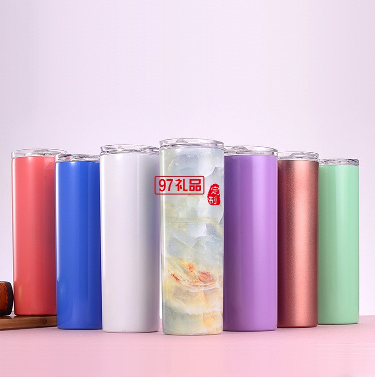 雙層不銹鋼咖啡保溫杯杯汽車杯創意奶茶吸管杯禮品杯子定制