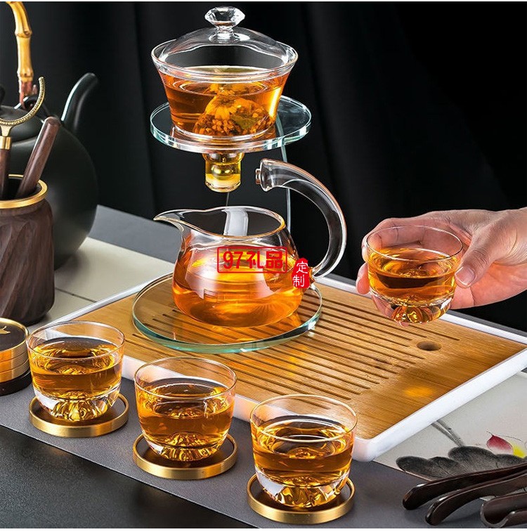 泡茶神器玻璃全自動懶人茶具套裝耐高溫家用功夫懶人磁吸茶具