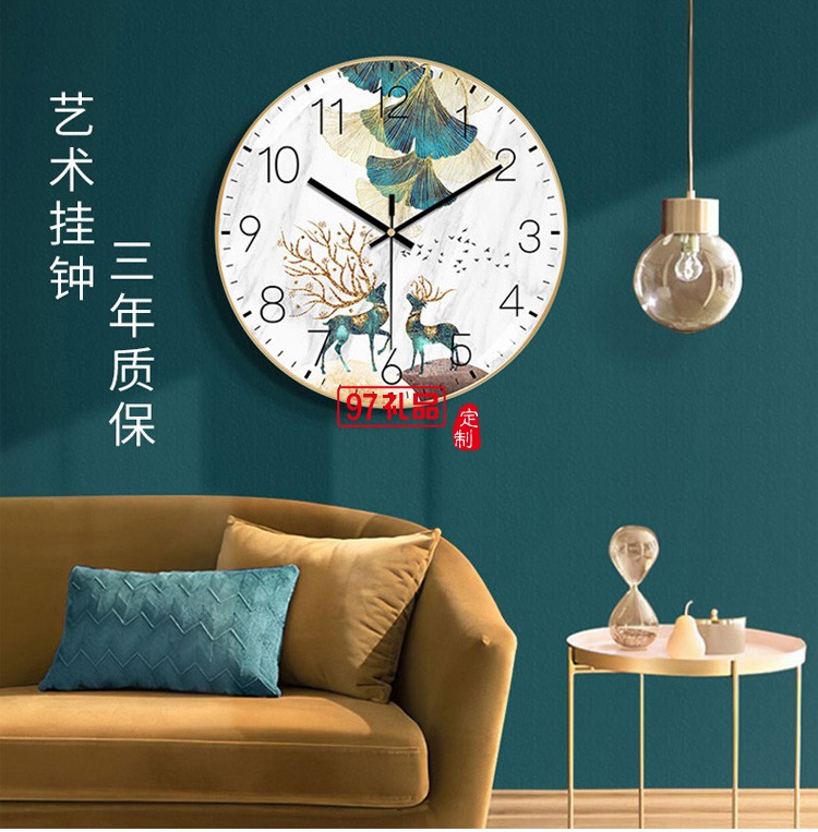 家居簡約北歐靜音掛鐘創意 裝飾墻面