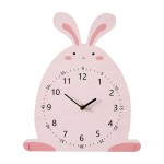 木質可愛卡通裝飾掛鐘 創意卡通造型