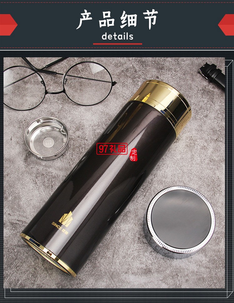 匡迪5111號鋅合金蓋子保溫杯 內膽316不銹鋼真空水杯可印log