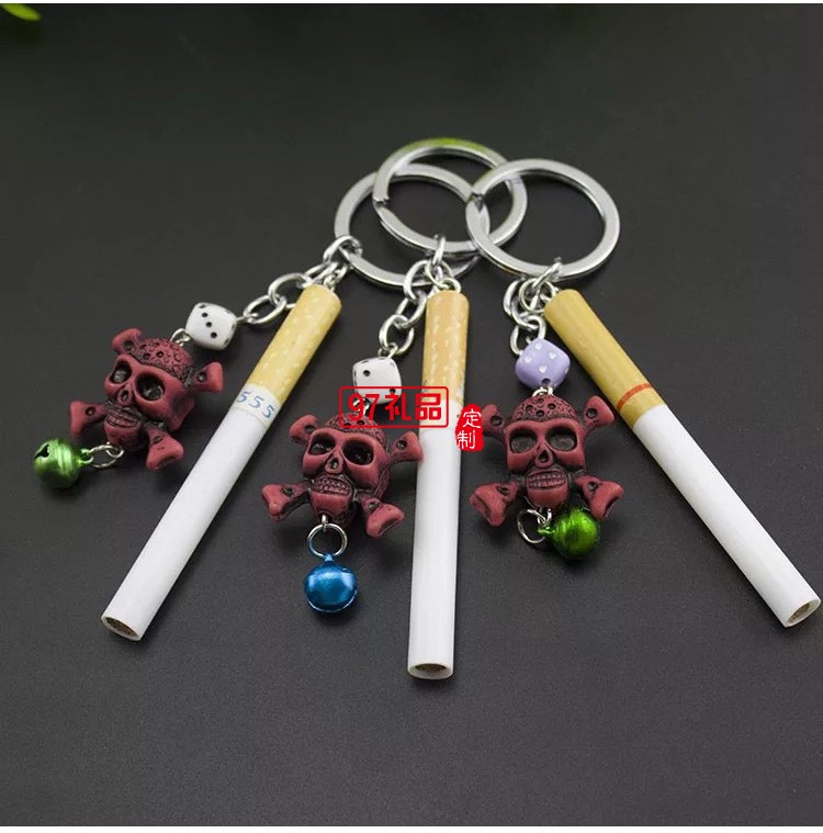 不銹鋼鑰匙環鬼頭鈴鐺包掛創意小飾品