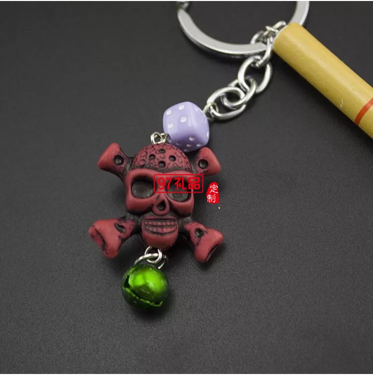 不銹鋼鑰匙環鬼頭鈴鐺包掛創意小飾品