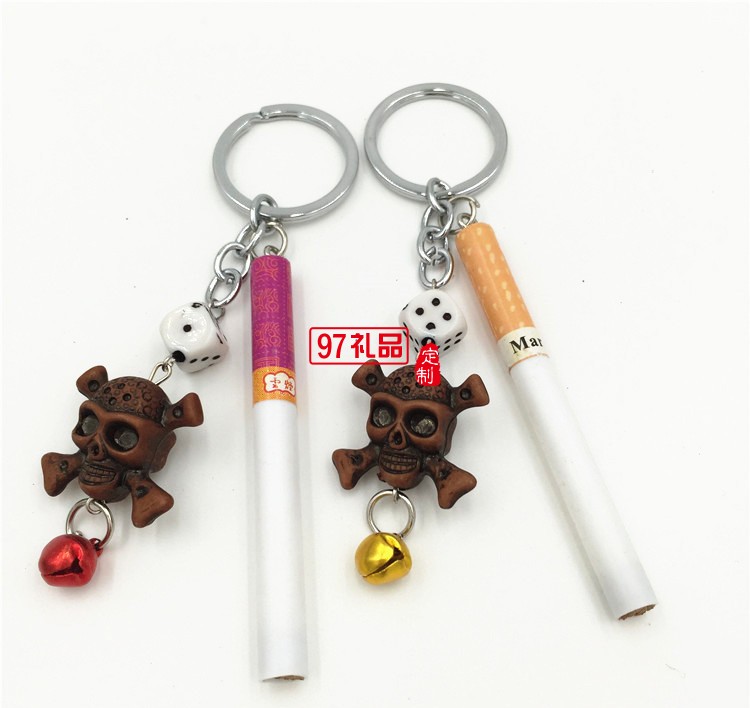 不銹鋼鑰匙環鬼頭鈴鐺包掛創意小飾品