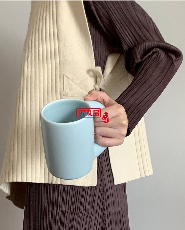 跨鏡專供通心粉馬克杯陶瓷杯胖把手牛奶咖啡杯水杯餐廳創意彩色杯