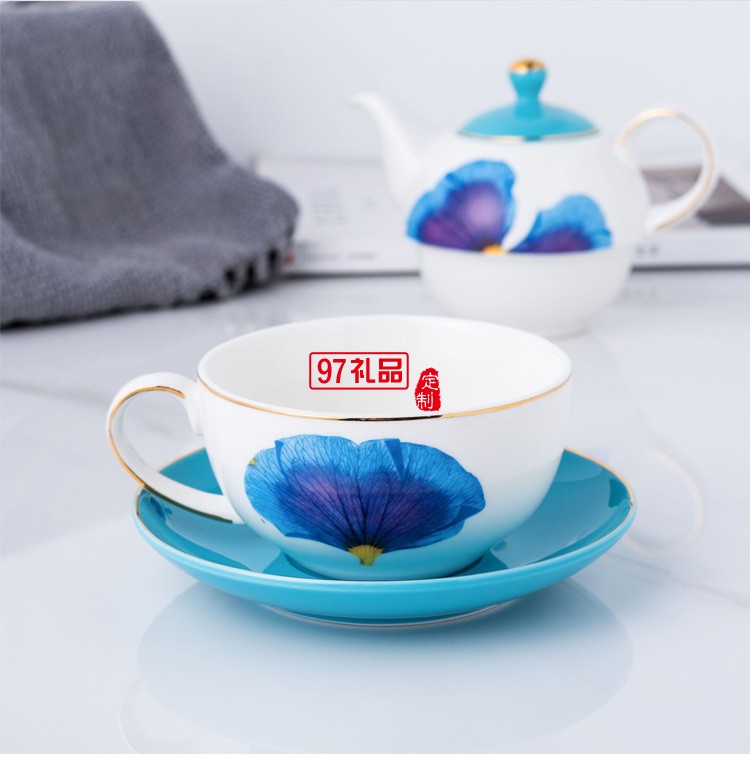 定制款創意大容量北歐陶瓷子母壺花茶單人下午茶具彩盒裝
