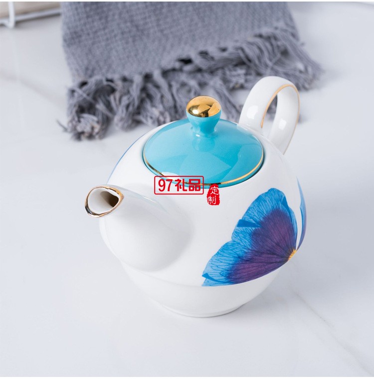 定制款創意大容量北歐陶瓷子母壺花茶單人下午茶具彩盒裝