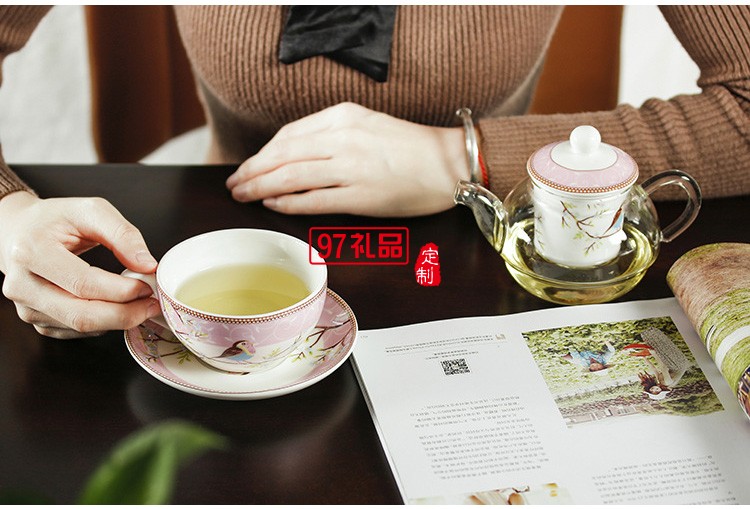 養生壺陶瓷花茶壺套裝 耐熱玻璃茶具泡茶壺定制公司廣告禮品