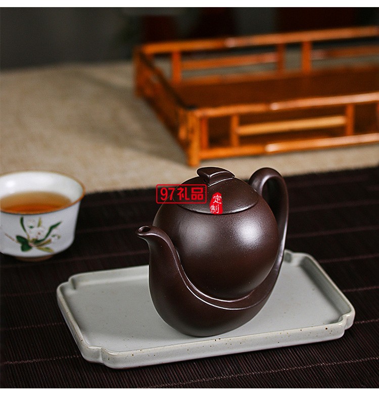 宜興紫砂壺原礦黑泥手工茶壺茶具泡茶壺高檔商務禮品定制