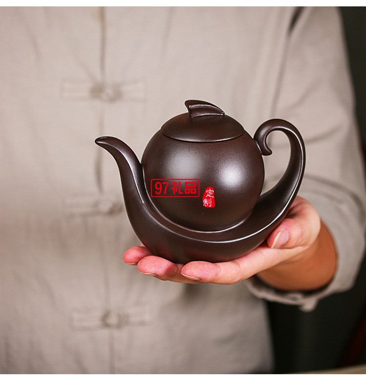 宜興紫砂壺原礦黑泥手工茶壺茶具泡茶壺高檔商務禮品定制