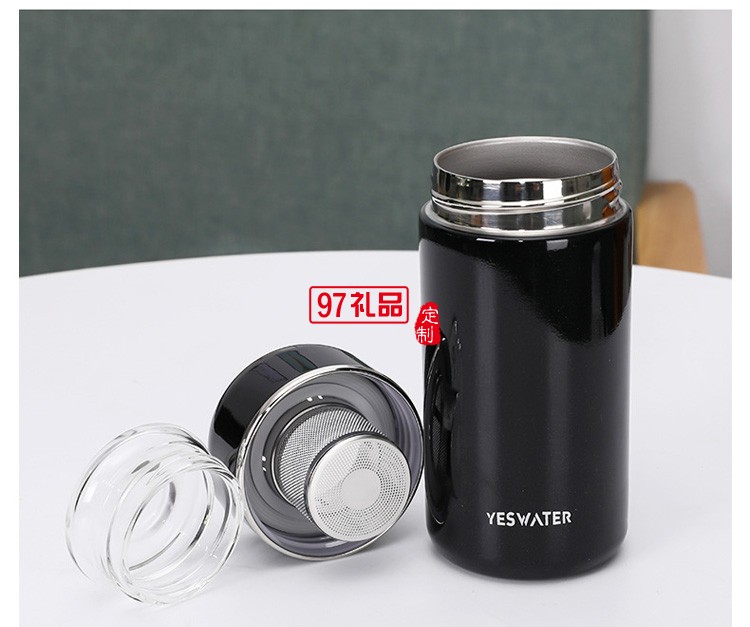 保溫杯茶水分離便攜泡茶男女商務辦公簡約不銹鋼水杯禮品