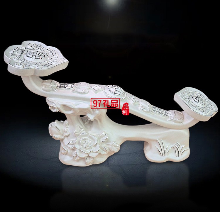 富貴如意純銀999保險銀行公司開業周年活動擺件