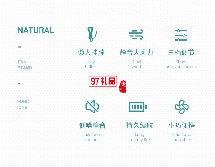 小天使迷你小風扇懶人戶外掛脖風扇創意