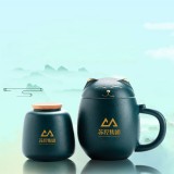 招財貓陶瓷馬克杯創意茶杯帶蓋辦公室泡茶杯子過濾杯卡通端午禮品