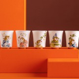 新年茶杯陶瓷品茗主人杯國潮描金禮盒開業禮物虎年伴手禮品