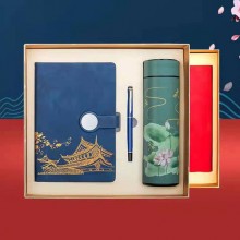 新款中秋中國風文創A5古典記事本商務禮品套裝