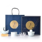 中秋禮品創意擺件踏月歸茶具套裝帶茶葉罐