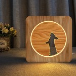 中秋禮品 木制LED燈 電子產品禮品創意裝飾臺 可定制logo