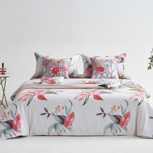 女神禮品法國啄木鳥花為棉全棉雙面四件套-蕙質蘭心