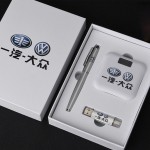 U盤、簽字筆、移動電源套裝高檔商務禮品定制