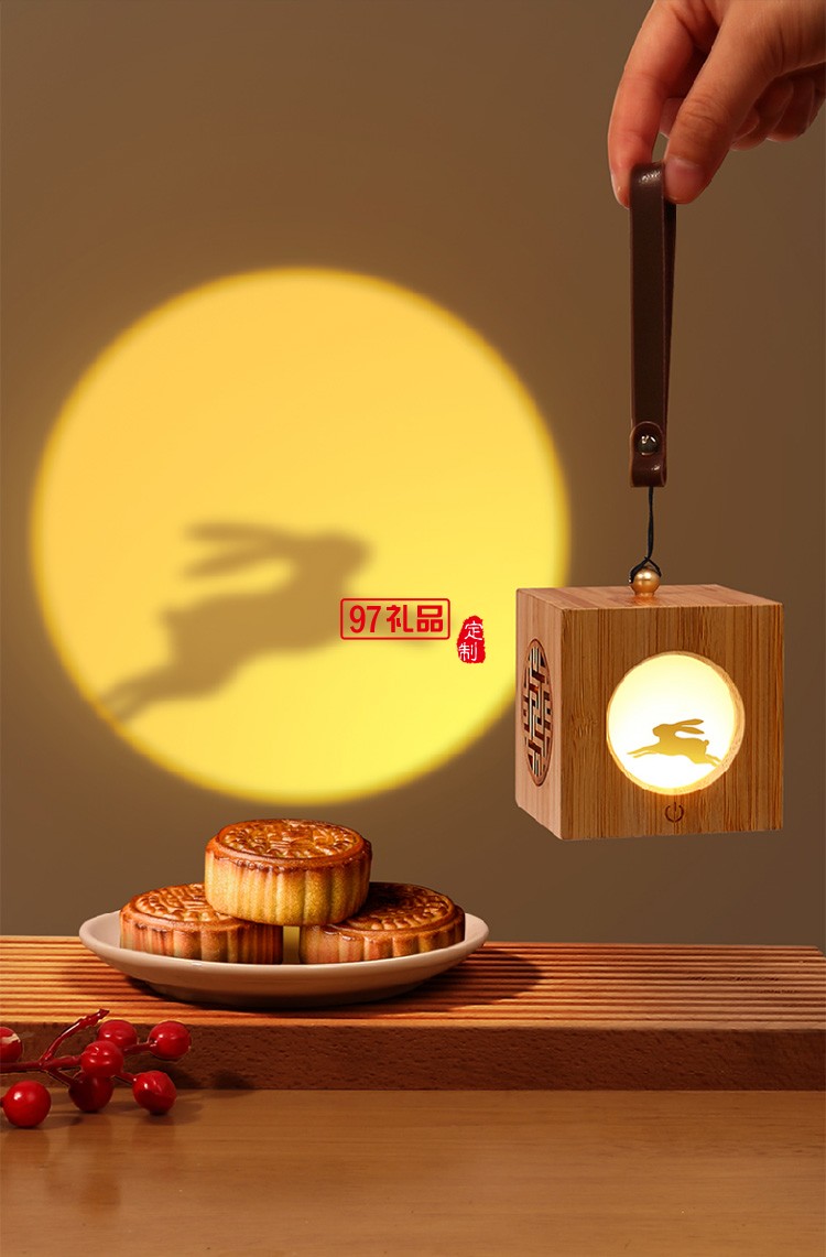 中秋伴手禮創意 追月兔子投影燈節日禮品定制