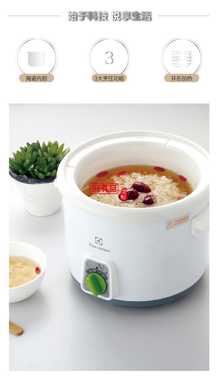 陶瓷內膽3大烹飪功能 環形加熱True-love電燉鍋