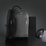 沉穩大氣休閑商務款式新秀麗雙肩包-黑色