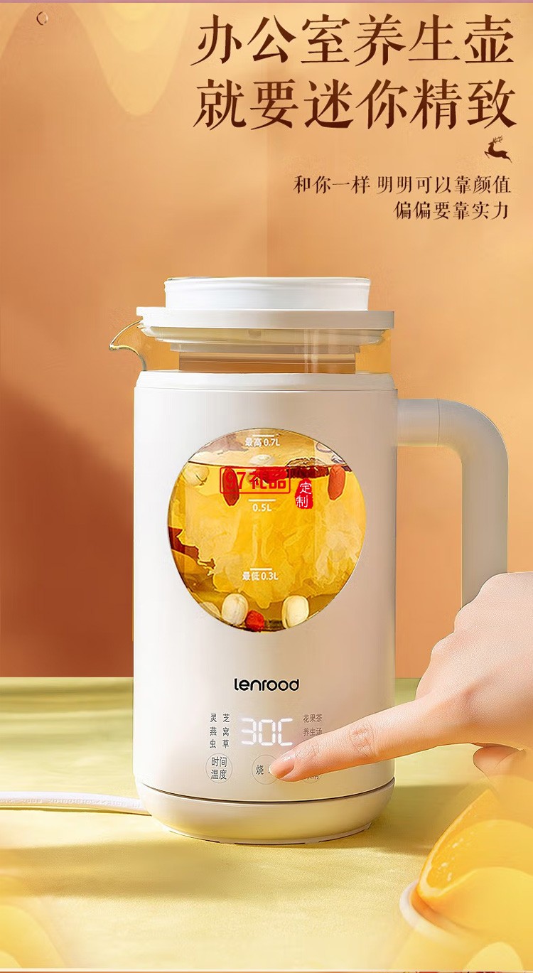 鄰鹿 養生壺迷你煮茶壺多功能燒水壺花茶壺定制公司廣告禮品