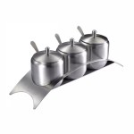 歐美達調味罐調料304不銹鋼廚房儲物瓶油鹽罐定制公司廣告禮品