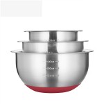 歐美達食品級不銹鋼盆廚房盆子大湯盆 3件套定制公司廣告禮品