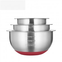 歐美達食品級不銹鋼盆廚房盆子大湯盆 3件套定制公司廣告禮品