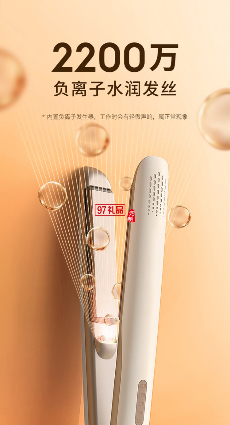 電夾板直發卷發兩用負離子拉直板夾LN-508F定制公司廣告禮品