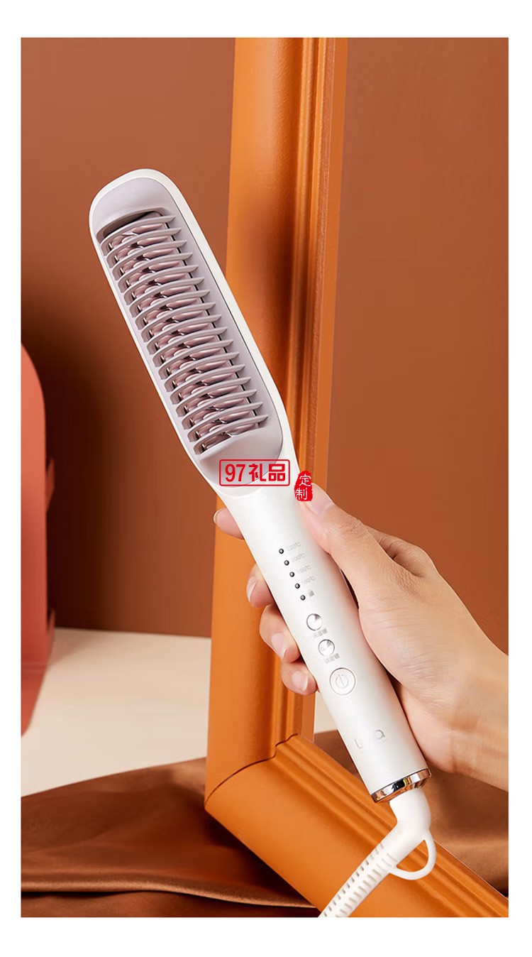 防燙直發梳 卷發棒電夾板 卷發梳子 LN-905定制公司廣告禮品