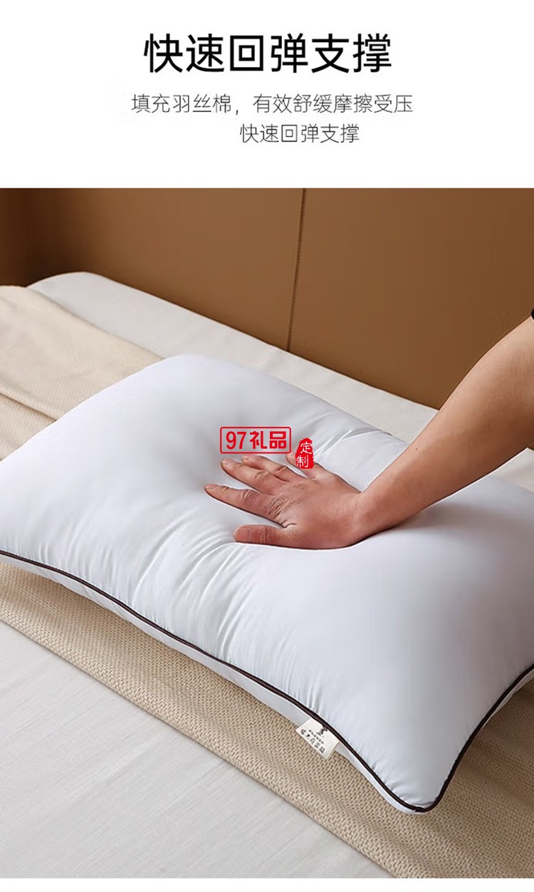 啄木鳥ZMN-JDZX-01精美高彈五星酒店枕一對(duì)定制公司廣告禮品