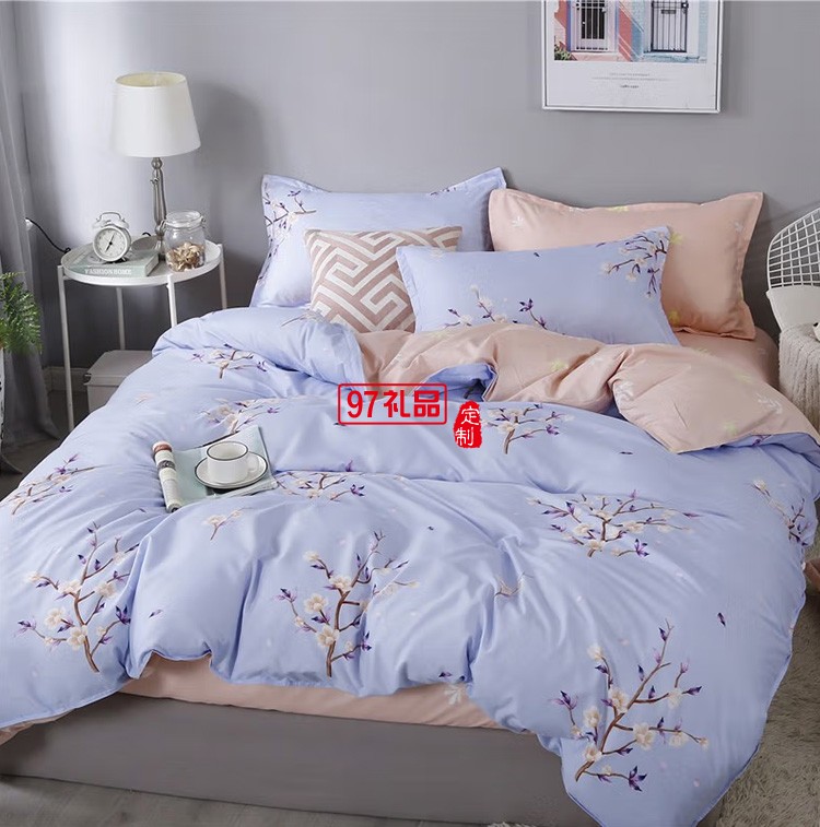 啄木鳥家紡品調卡膚棉四件套ZMN-PD-01定制公司廣告禮品