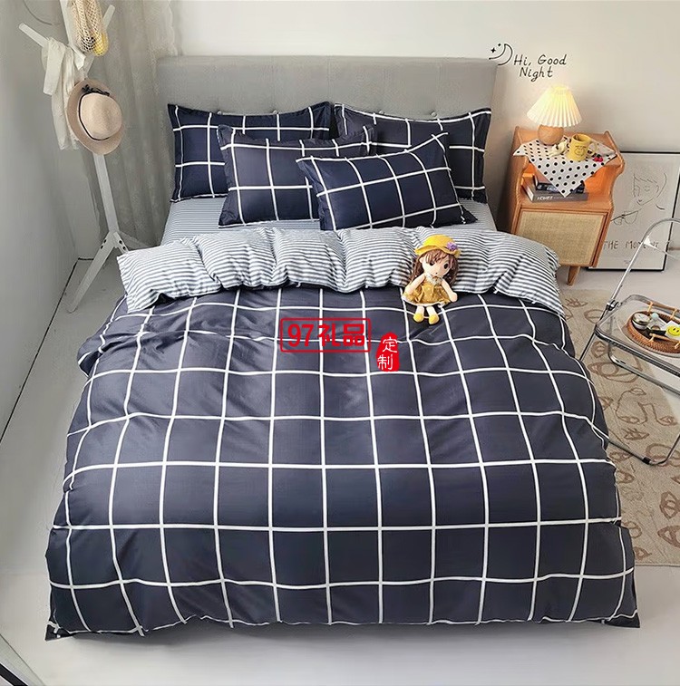 啄木鳥家紡品調卡膚棉四件套ZMN-PD-01定制公司廣告禮品