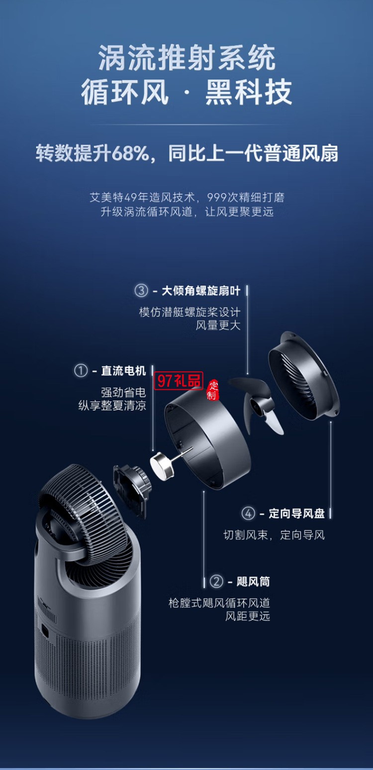 艾美特電風扇智能遙控空氣循環扇風扇 AIR7定制公司廣告禮品
