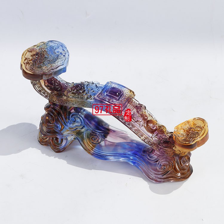 高檔琉璃水晶獎杯定制 商務禮品龍頭龍騰企業年會員工獎品禮品