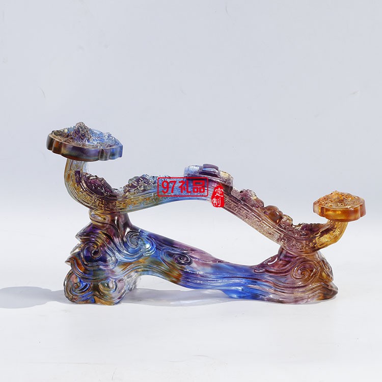 高檔琉璃水晶獎杯定制 商務禮品龍頭龍騰企業年會員工獎品禮品