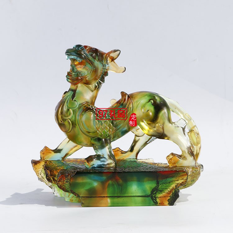 高檔琉璃水晶獎杯定制 商務禮品龍頭龍騰企業年會員工獎品禮品