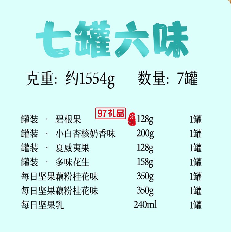 三只松鼠堅果炒貨混合零食大禮包1554g小堅罐裝干果堅果節日禮盒