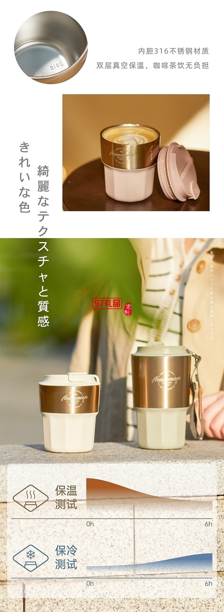 高級感幾何· 棱線咖啡杯伴手禮女神節