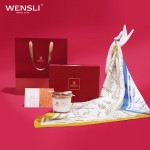 萬事利真絲中方巾+香氛套裝送媽媽母親節七夕禮物禮盒萬物生香氛