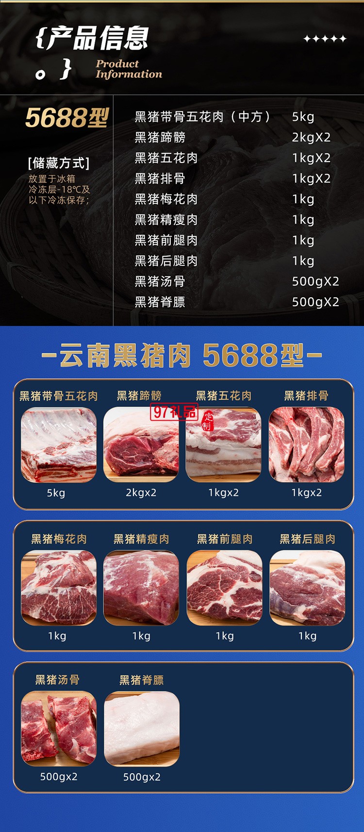 蟹狀元 云南黑豬肉禮券禮盒春節年貨大禮包