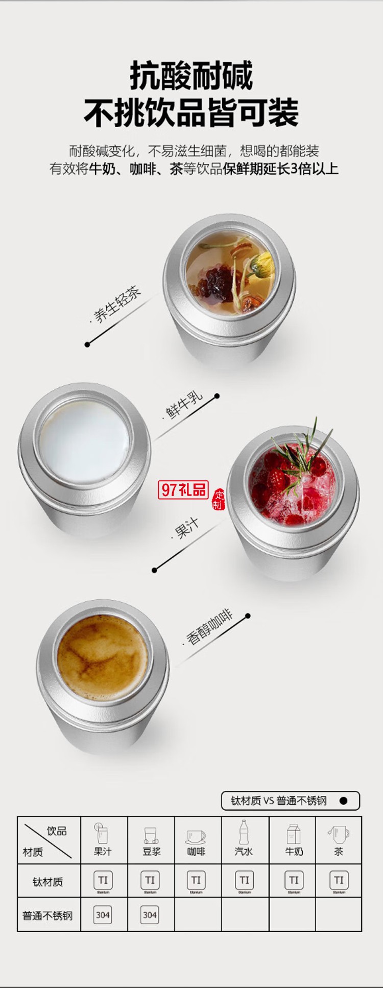 OUDON泡茶杯大容量悶茶杯純鈦保溫杯松德系列-鈦藍燜茶杯