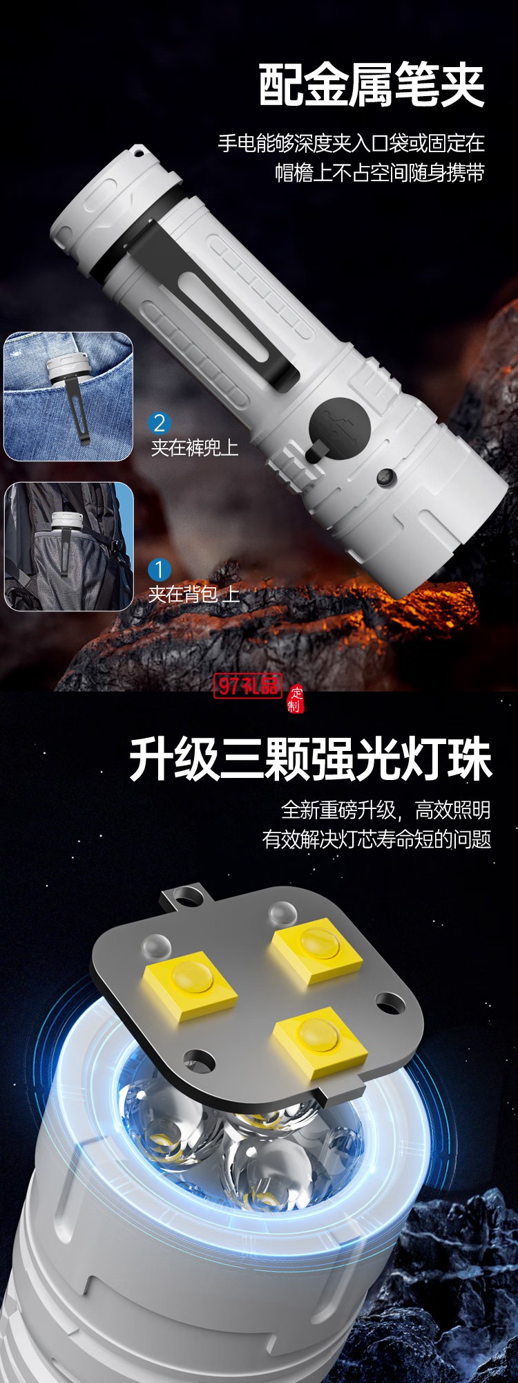 便攜強光手電筒