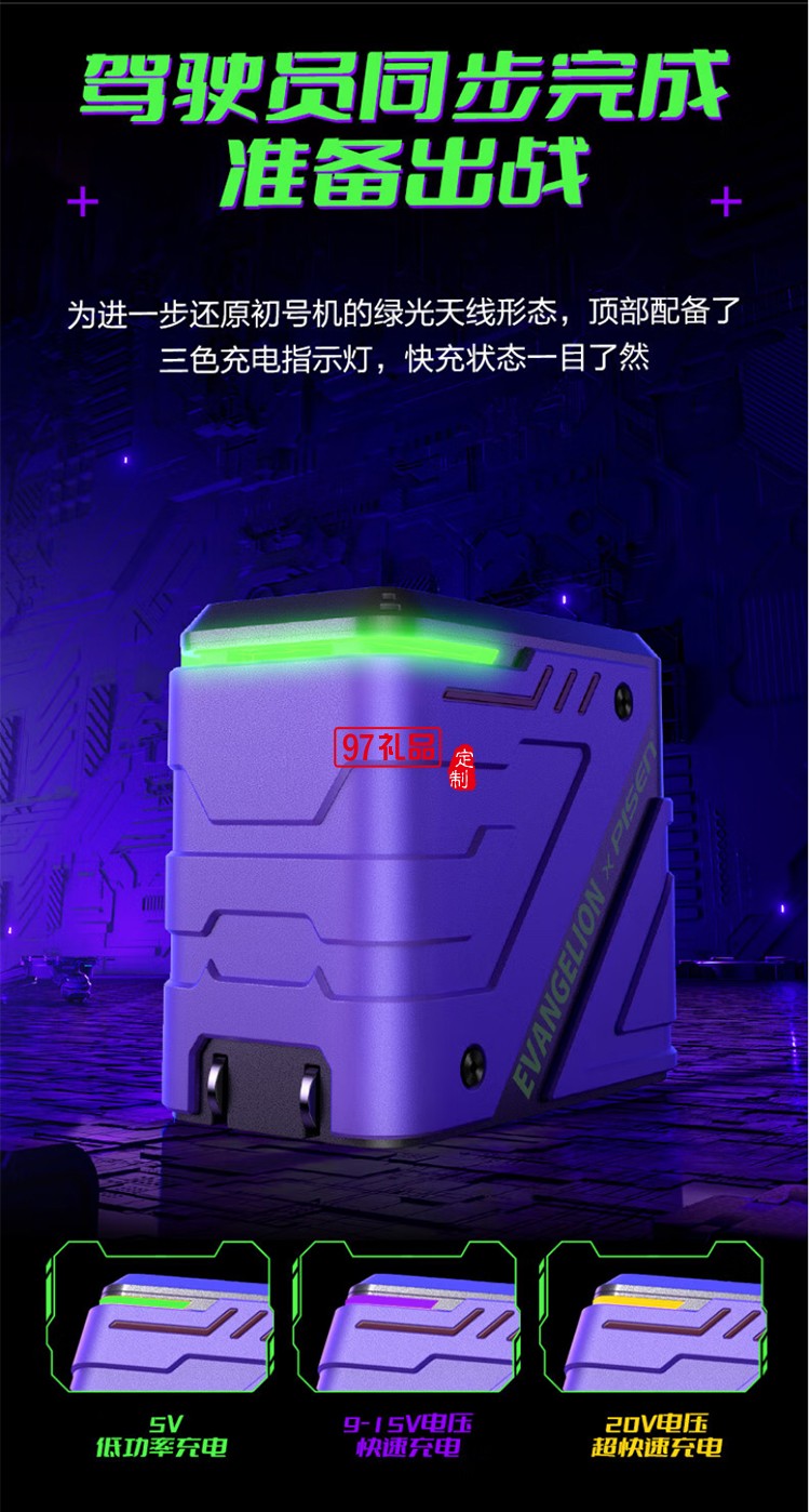 EVA聯名 65W快充 氮化鎵 2C1A