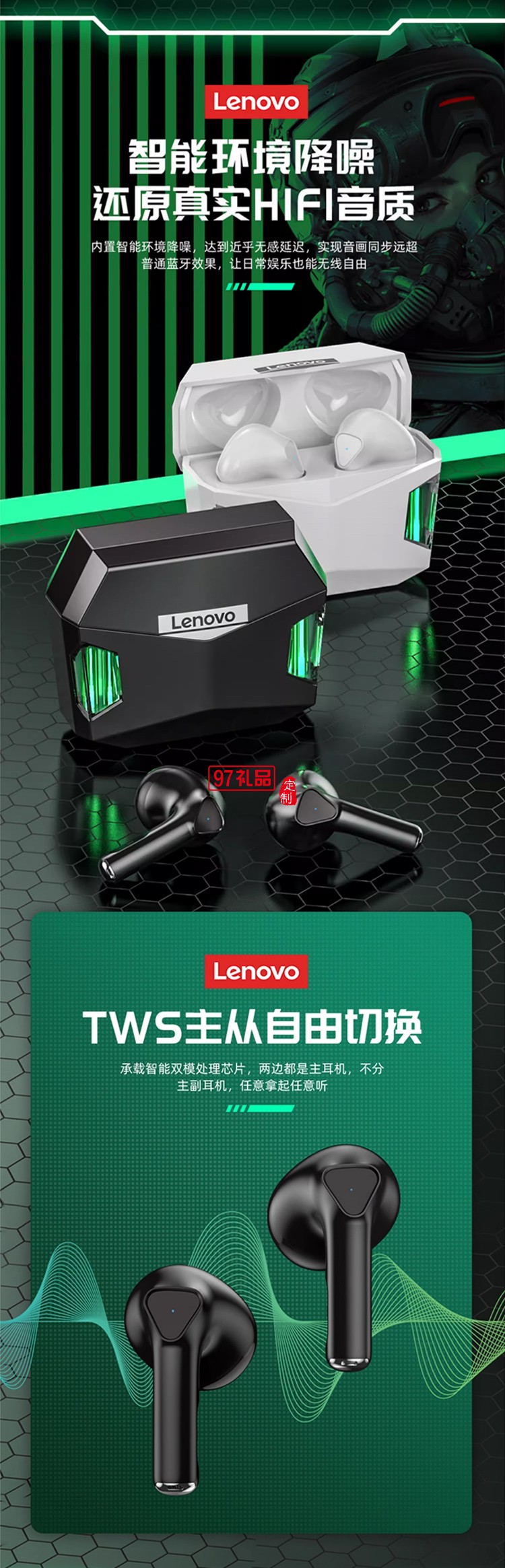 聯想thinkplus LivePods 真無線藍牙耳機