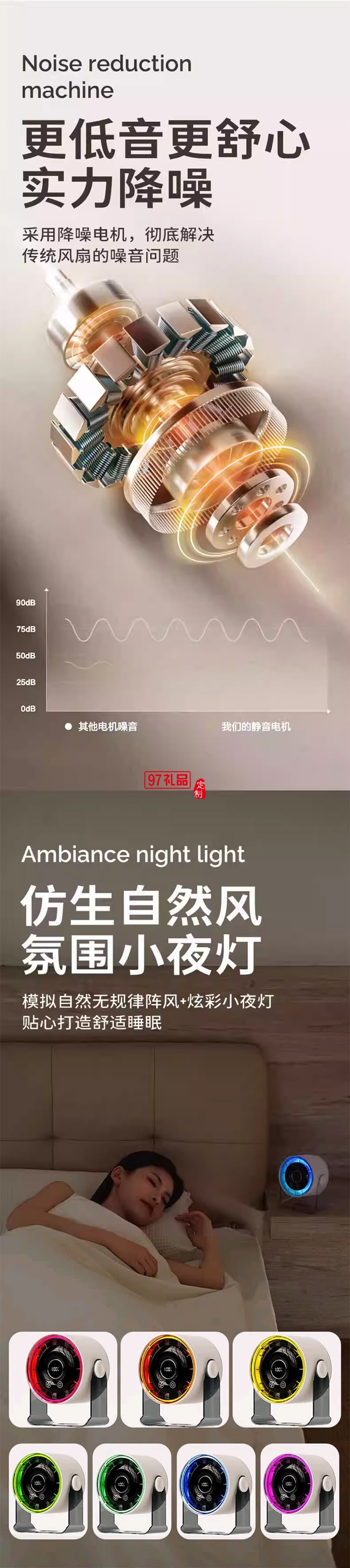 臺式壁掛空氣循環扇QYF018